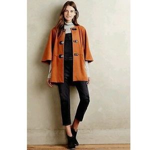 Anthropologie Harlyn Oak Moon Toggle Coat
